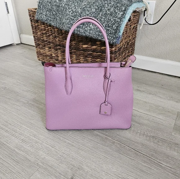 EUC Kate Spade Eva Medium Top Satchel Pink Mauve - Picture 7 of 14